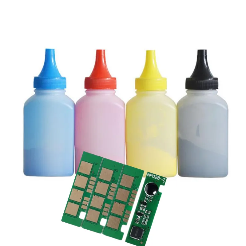 4 цветной тонер микросхема + порошок тонера совместимый для samsung CLP 360 365 C410W C460W C460FW
