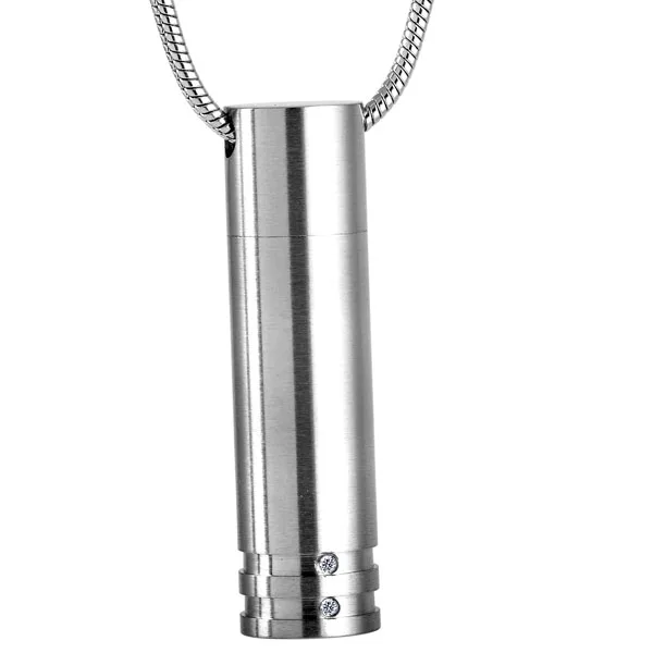 

IJD9111 Never Fade 316L Stainless Steel Cylinder Memorial Urn Pendant Hold Human/Pet Ashes Keepsake Cremation Jewelry for Men