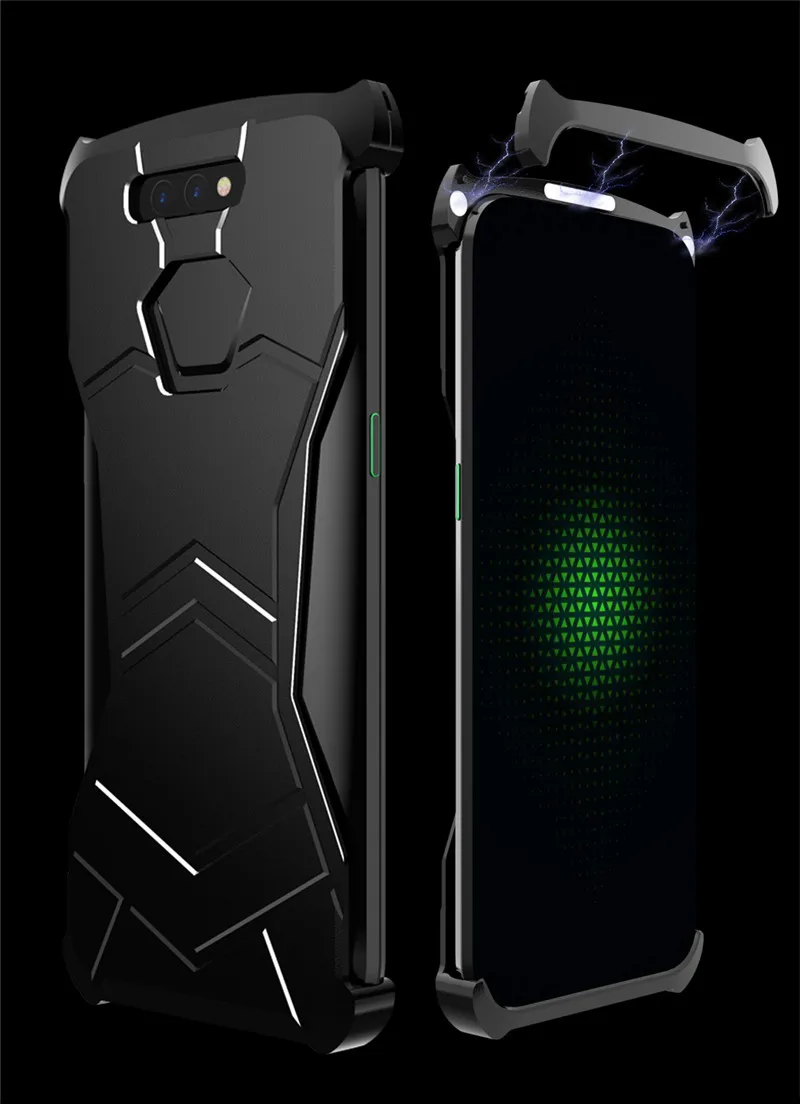 Магнитный чехол для телефона R-just Panther для Xiaomi Black Shark, металлический бампер для телефона, тонкий противоударный чехол для телефона