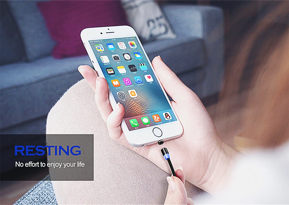 Магнитный светодиодный usb-кабель для быстрой зарядки для iphone 6, 6s, 7, 8, XS, X, шнур зарядного устройства для samsung s9/10 type-C, Micro USB кабель для зарядки телефона