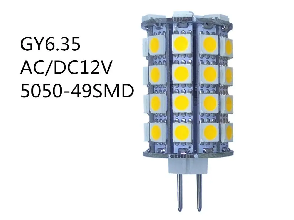 5050-49SMD 10 шт./лот 24V G6.35 светодиодный GY6.35 12V силиконовые GY6.35 светодиодный 24V 3,5 W/1,5 W светодиодный 12V GY6.35 24V светодиодный G6.35 12V G6.35 24V 5730/3014SMD - Испускаемый цвет: 5050-49SMD
