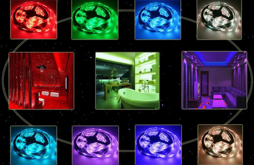 Wifi 5 м 10 м 15 м RGB СВЕТОДИОДНАЯ лента SMD 5050 Светодиодная лента светильник водонепроницаемая лента DC 12 В Гибкая неоновая лента с управлением Wifi