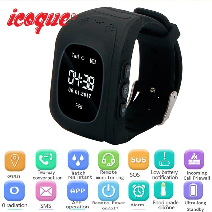 Icoque q50 GPS Смарт часы для детей безопасные детские SOS телефонные звонки Детские