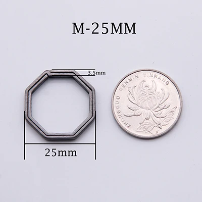 M-25MM Титановая Мужская Автомобильная цепочка для ключей, креативный ультра легкий настоящий титановый брелок, роскошный подвесной брелок для ключей, инструмент, подарки на день отцов - Цвет: M-25MM
