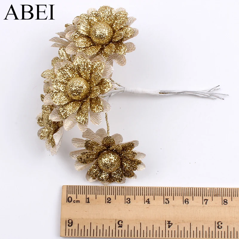 6 шт./лот Золотой/Серебряный букет с блестками для свадебной вечеринки украшение