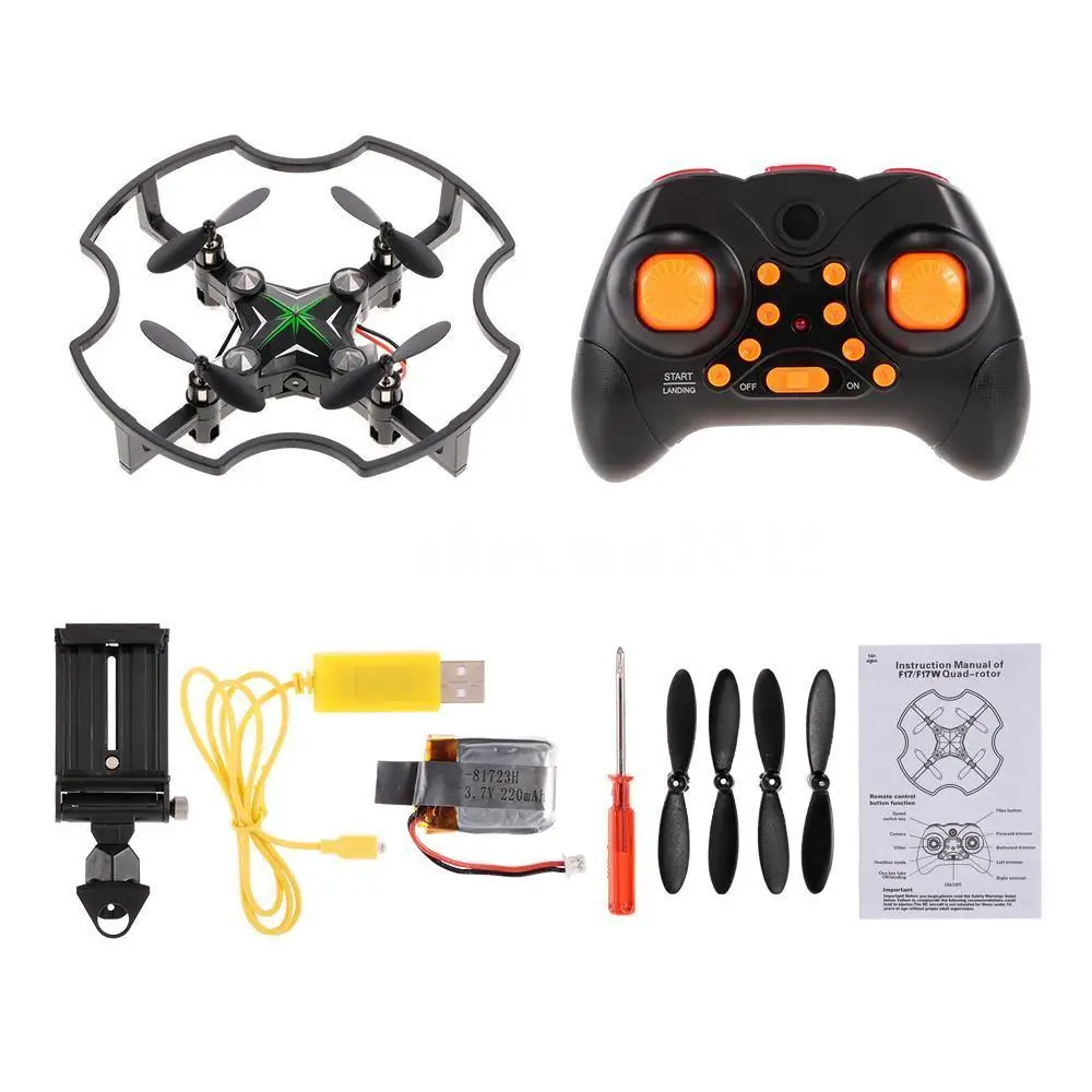F 17W мини Дрон 2 4G 0.3MP камера Wifi FPV S5X6 RC Квадрокоптер в реальном времени изображения