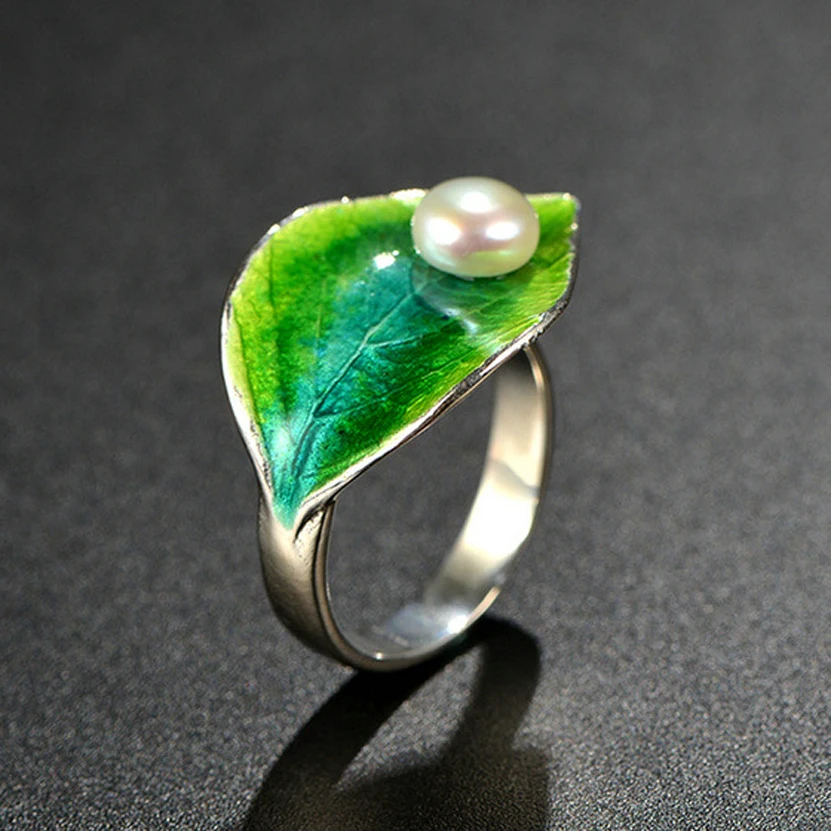 Лучший подарок S925 кольцо из стерлингового серебра бледно-клуазоне