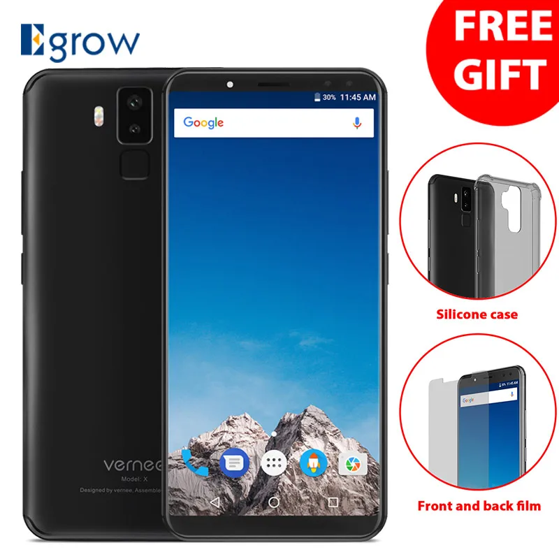 Vernee X 6 0 дюймов 6200 мАч 18:9 FHD Смартфон 4 г LTE сотовый телефон Face ID Гб оперативная
