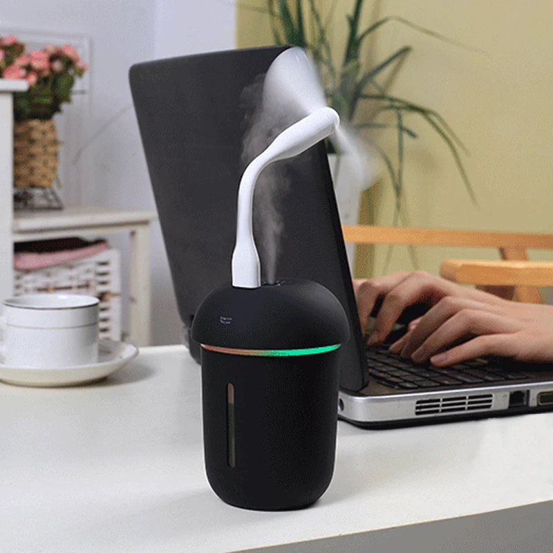 Car air freshener Mushroom Humidifier 3 in 1 Ultrasonic USB Fan Portable With LED Light Office Home Air Purifier Mist Maker |