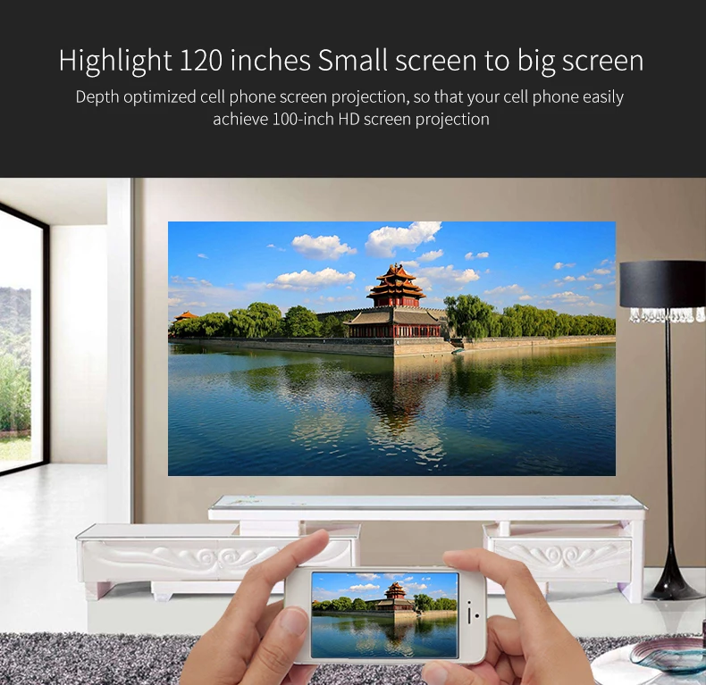 Домашний ТВ кинотеатр проекторы MHL для Android 1920*1080 HDMI кабель HD подсветка проектор для iPhone X XS 7 8 PLUS iPad IOS Китай