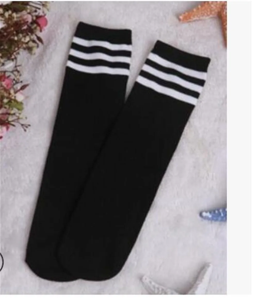 Детские длинные хлопковые носки для активного отдыха белые/желтые/черные летние