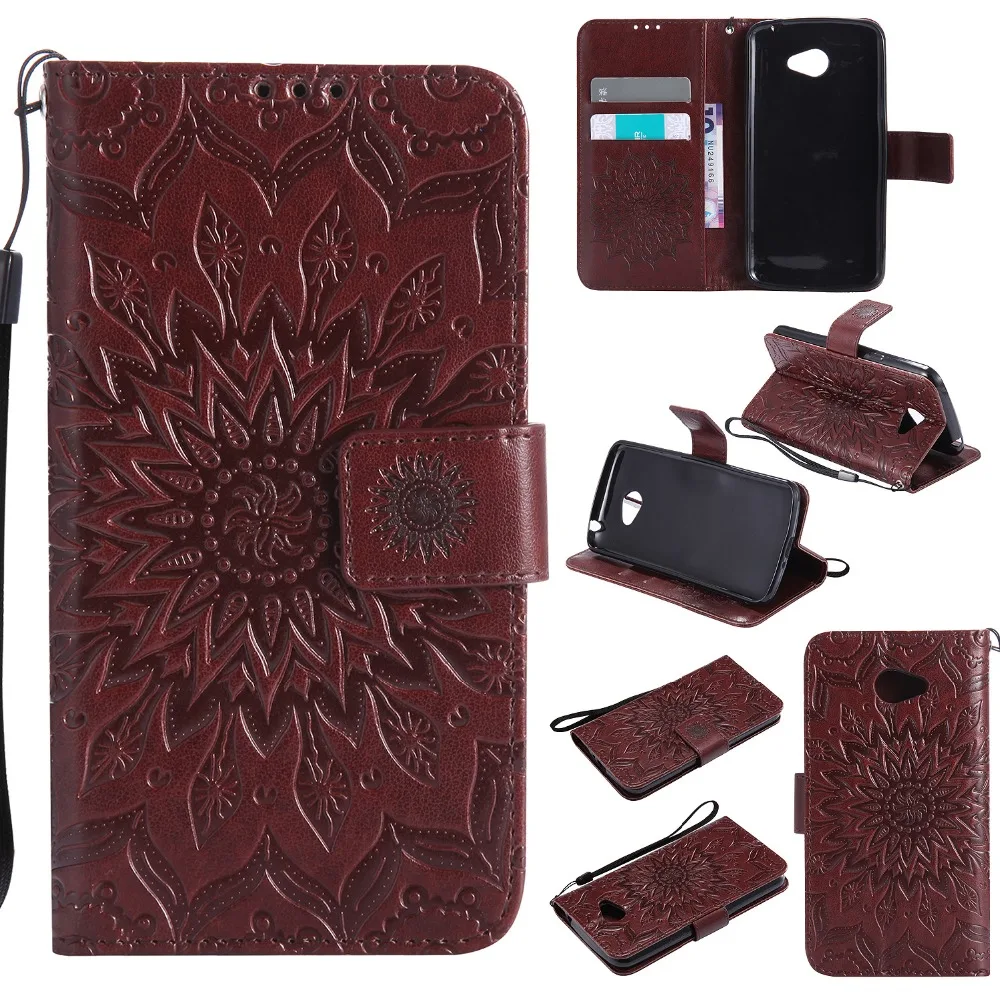 Чехол с подсолнухом из искусственной кожи для fundas LG K5 чехол X220 5 дюймов + держатель