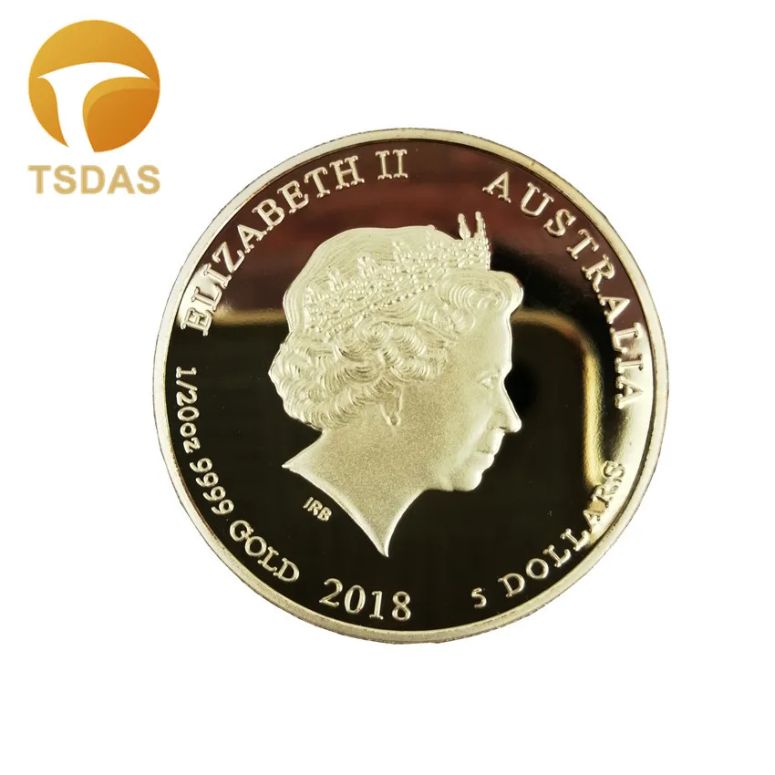 Year of the Dog 24k Gold Plated Coin 2018 Chinese Zodiac Souvenir Coins Replica Business Tourism Gift | Дом и сад
