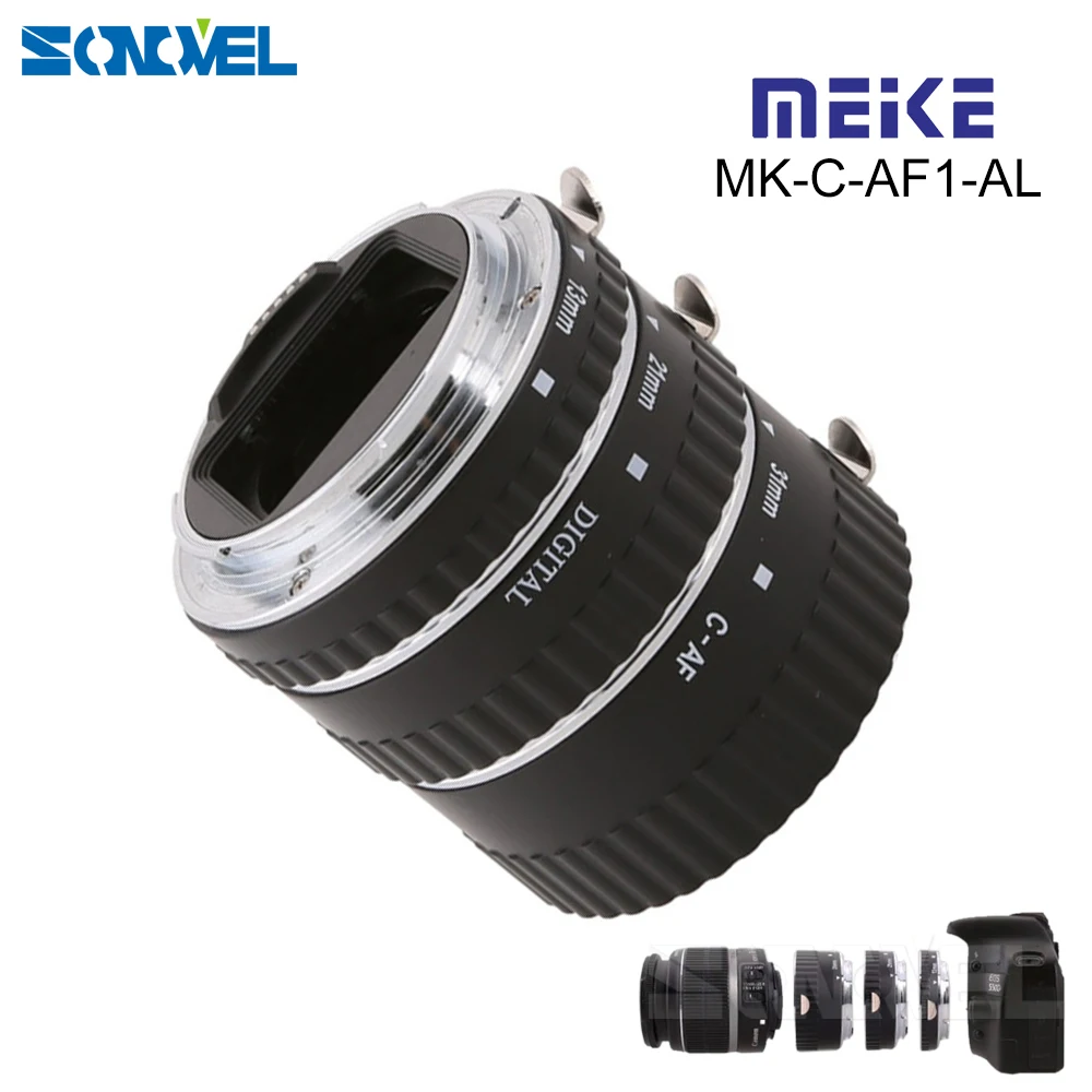 Meike MK-C-AF1-AL металлический Автофокус AF подтвердите макроудлинитель для Canon EOS для 7D 550D 1100D 450D 50D 650D 700D 100D 70D