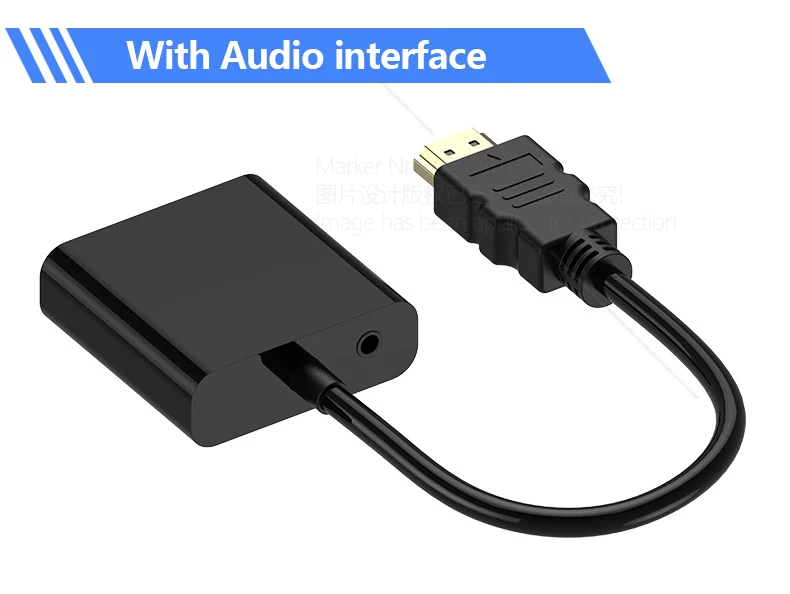 AUN HDMI к VGA адаптер Мужской к Famale конвертер адаптер для ПК, проектор, опционально с аудио