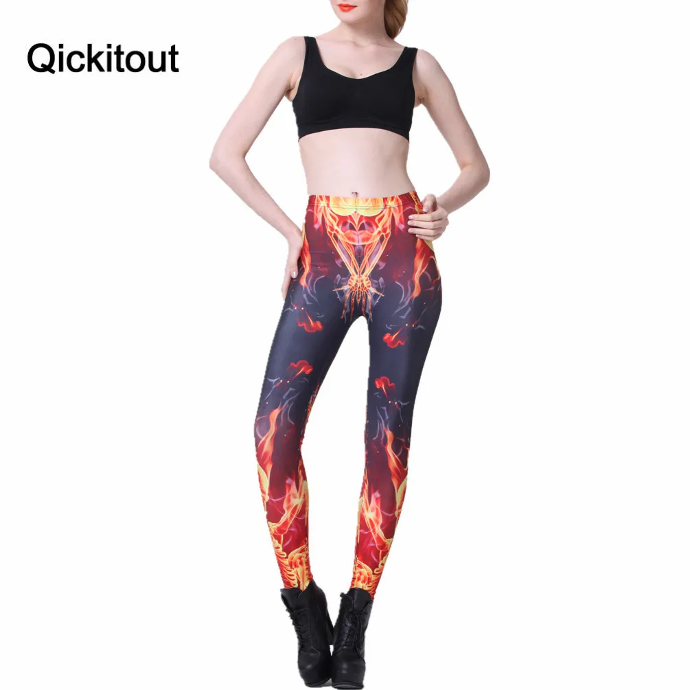 Дропшиппинг женские брюки с цифровым принтом черепа и скелета в огне спортивные