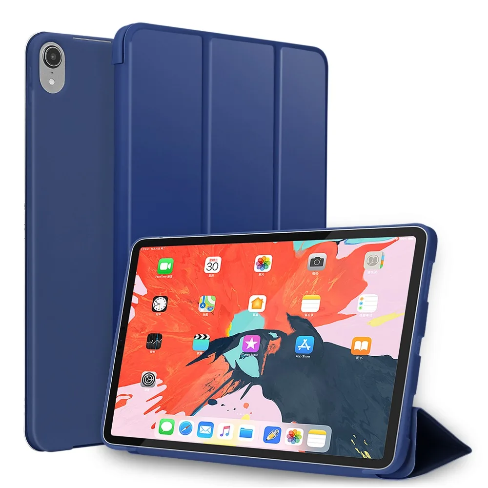 For Apple iPad Pro 11 Smart Cover PU Leather + Soft Back Stand Magnetic Auto Wake/Sleep Tablet Silicon Case | Компьютеры и офис