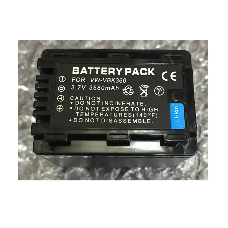 VW VBK360 VBK180 литиевые батареи для цифрового фотоаппарата Panasonic HC V10 V100 V100M V500 V500M V700 V700M