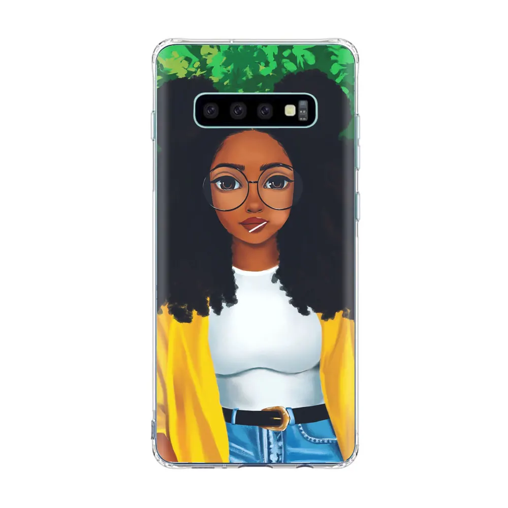Melanin Poppin queen чехол для телефона samsung S10 E S9 S8 Plus S7 A70 A30 чехол для Galaxy A30 A50 черный волшебный мягкий чехол из ТПУ для девочек - Цвет: TPU A306