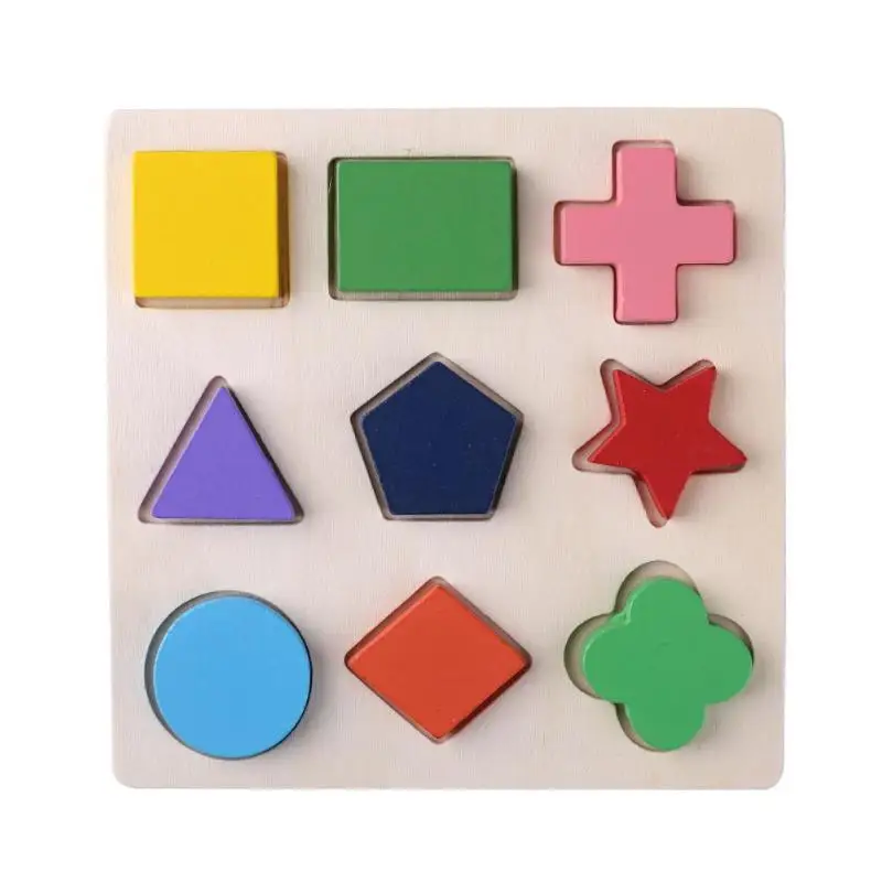 15X15X0.6cm 1 Детские деревянные строительные блоки, Детские обучающие игрушки Монтессори, детская Развивающая игра, развивающая игра, Когнитивная сортировочная деревянная коробка - Цвет: 15X15X0.6cm 1