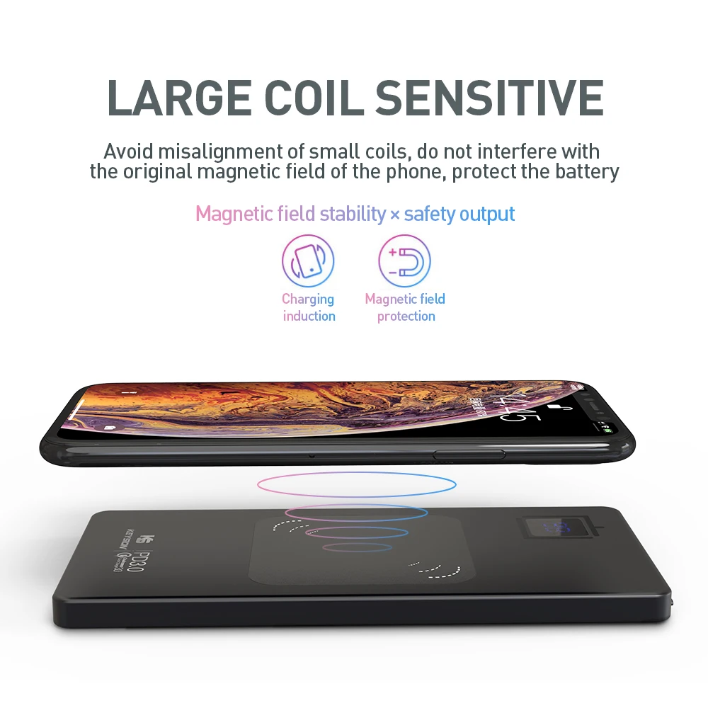 KEYSION 10000mAh Metal Type-C PD/QC3.0 Power Bank 15W 10W 7.5W Fast Qi Wireless Charger Battery for iPhone XS Max XR Mate 20 Pro | Мобильные