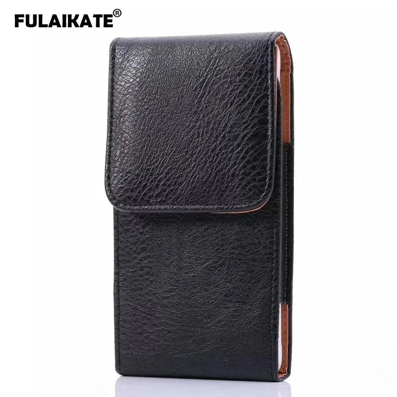 Folaikate 6," вертикальная поясная сумка личи для samsung Galaxy Note9 A9 A8 Star, мужской универсальный чехол для телефона Note8, чехол с зажимом