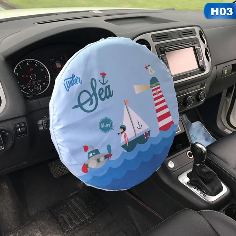 3 Против пригорания защита автомобиля солнцезащитный крем Авто Руль крышка защита от солнца тенты тепла 38 см Диаметр - Название цвета: 3