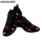 Мужские дышащие кроссовки INSTANTARTS, белые сетчатые кроссовки с принтом сердцебиения, плоская подошва, брендовая дизайнерская повседневная обувь для мальчиков-подростков на весну, 2019