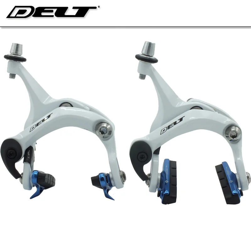 Front and Rear brake Фиксированная передача дорожный велосипед C Тормозной суппорт боковой выдвижной тормозной суппорт 47-62 мм CNC белый - Цвет: Front and Rear brake