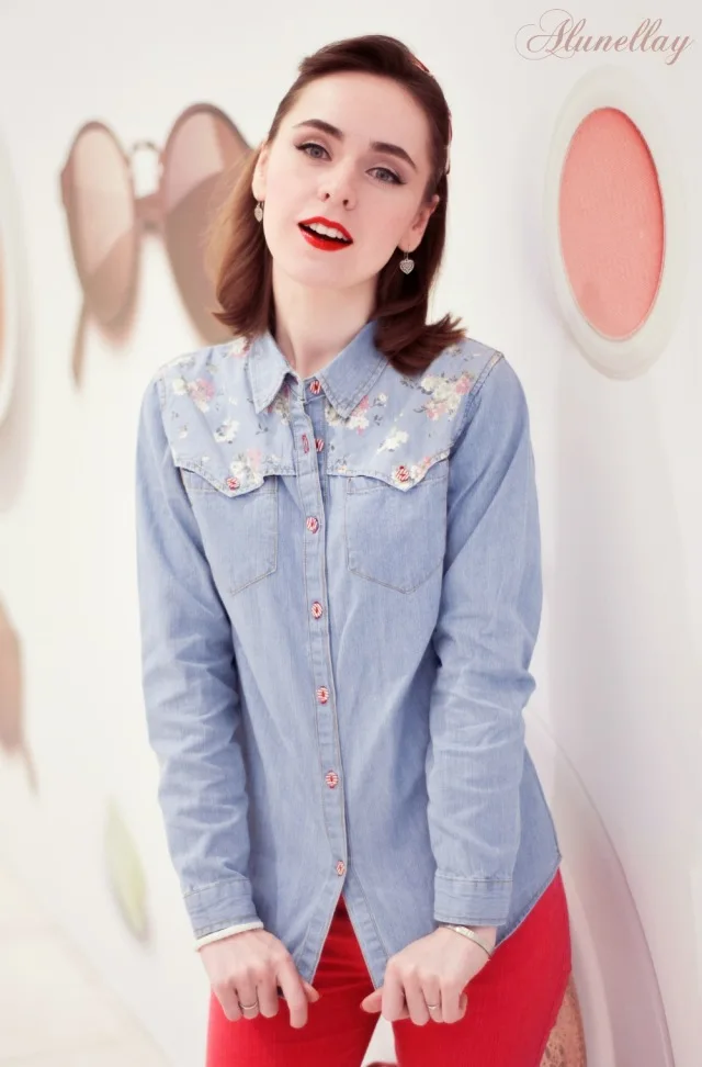 2017 Весна осень модная Милая женская обувь с цветочным принтом со вставками и