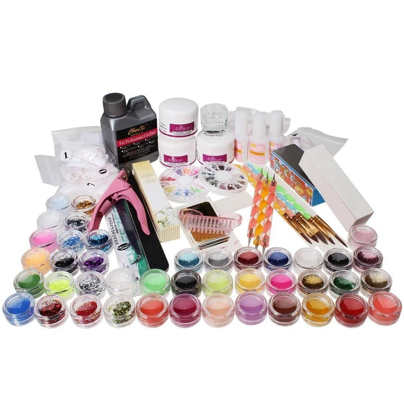 Наборы для дизайна ногтей Уход за ногтями дизайн акриловая кисть пудры Блестящий