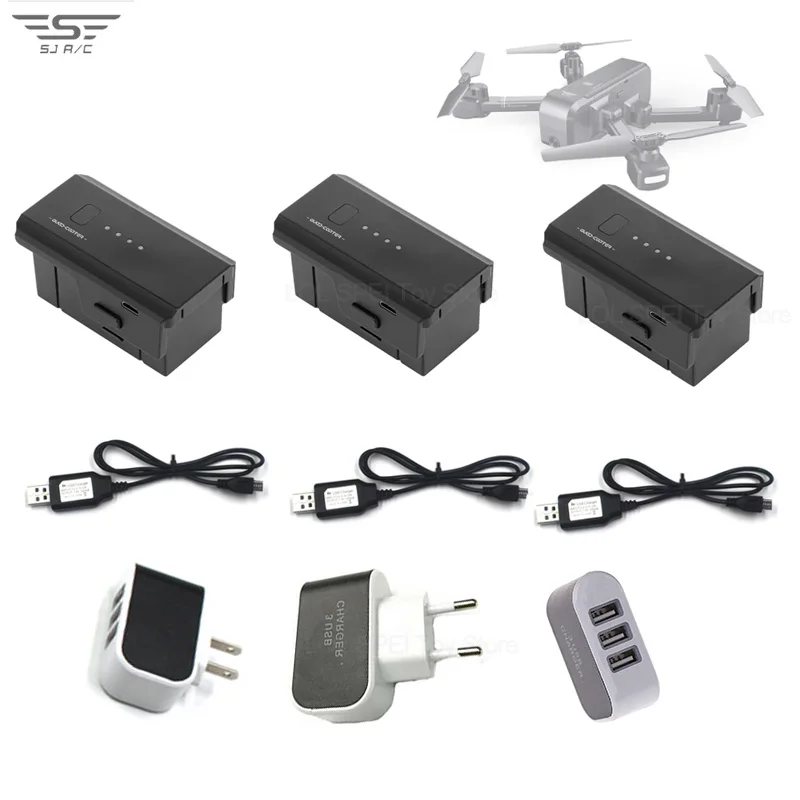 Модернизированная Оригинальная батарея SJRC Z5 7 4 v 1500mah Lipo USB зарядное устройство