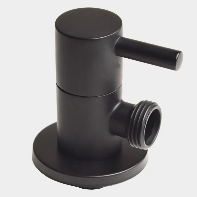 С черным покрытием для латунного углового клапана ванная туалет кухня кран