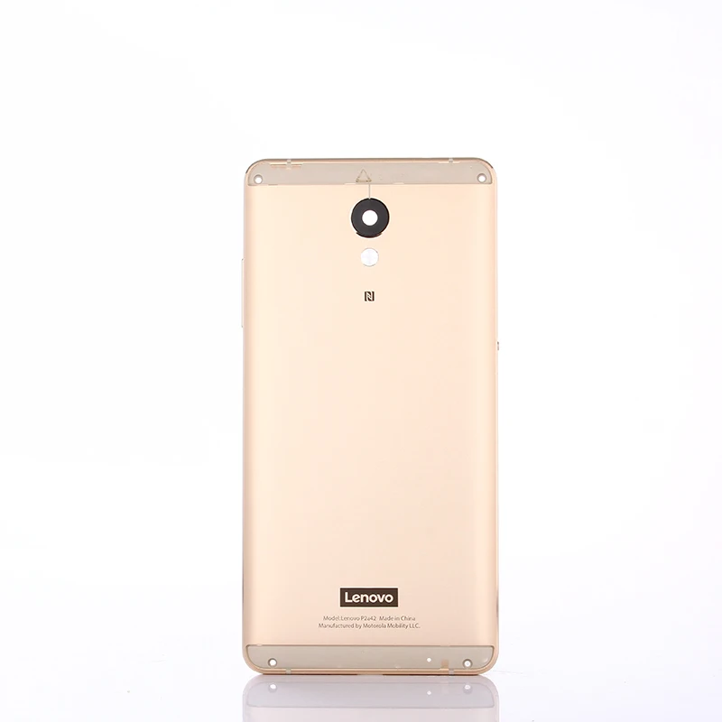 Gold Металлический чехол для lenovo Vibe P2 P2c72 P2a42, задняя крышка для батареи, запасные части, кнопки+ объектив камеры - Цвет: Gold