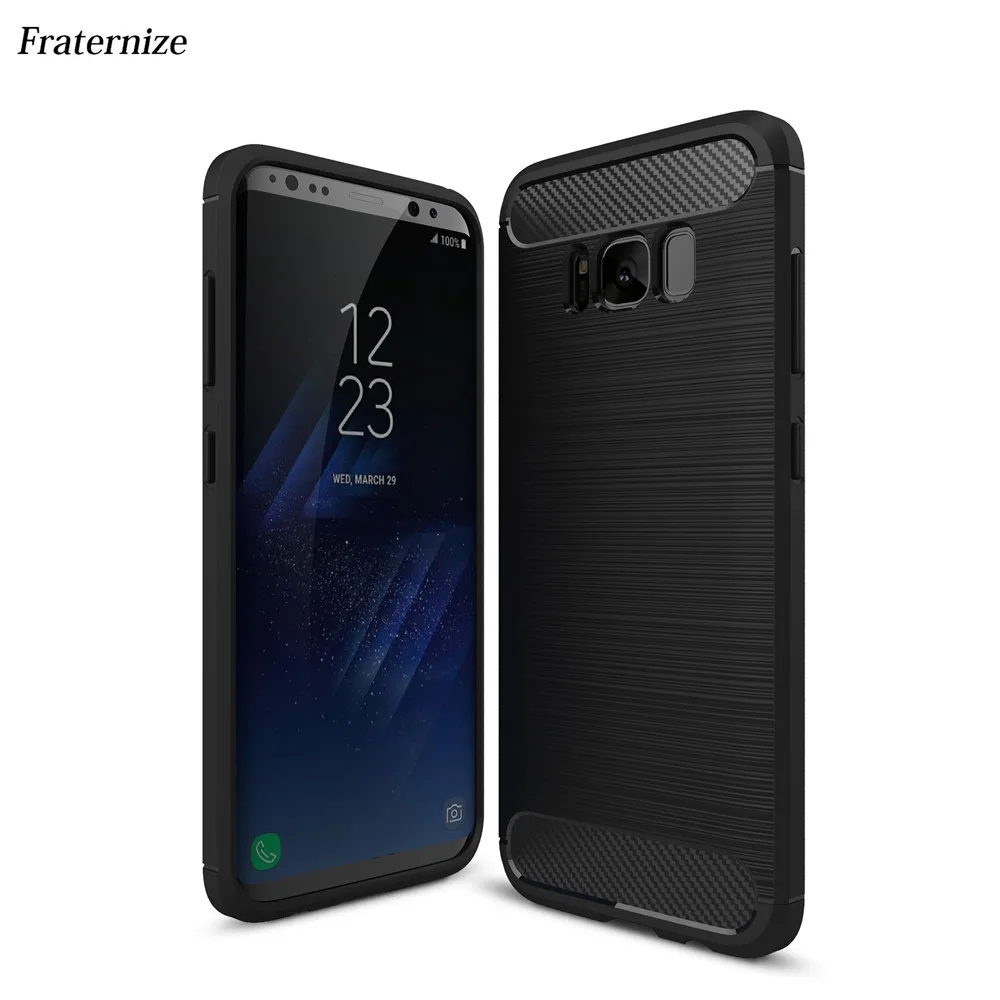 Роскошный ударопрочный армированный чехол из углеродного волокна ТПУ для Samsung