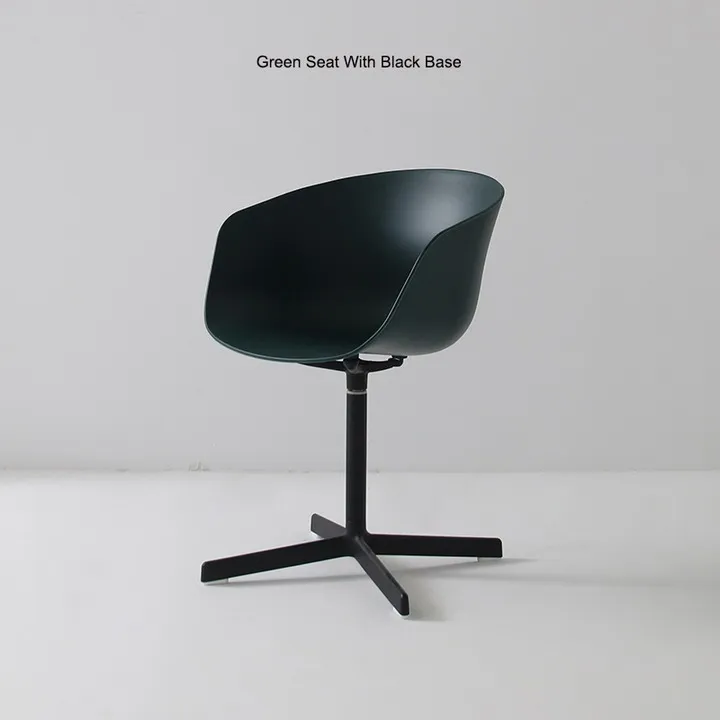 Green ST Black Base Современный классический дизайн модный Ins скандинавский Лофт металлический алюминиевый основание мягкий цвет поворотный офисный кабинет компьютер обеденный подлокотник стул 1 шт - Цвет: Green ST Black Base
