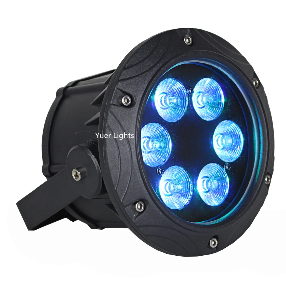 Водонепроницаемый Карманный Par 6X10 Вт RGBW 4в1 открытый Par огни DMX512 управление для диско Dj проектор праздничные рождественские украшения