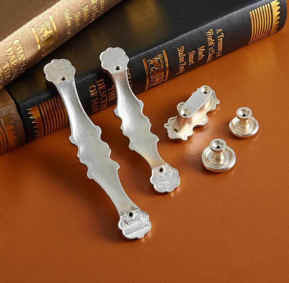 Ручка для ящика серебристого и белого цвета 4 стиля|decorative cabinet hardware|cabinet hardwaredrawer pull
