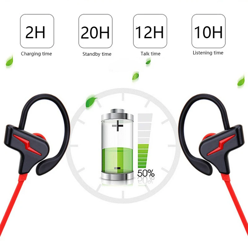 2018 Модные Bluetooth CSR наушники для бега в ухо стерео бас Спортивные Беспроводные с