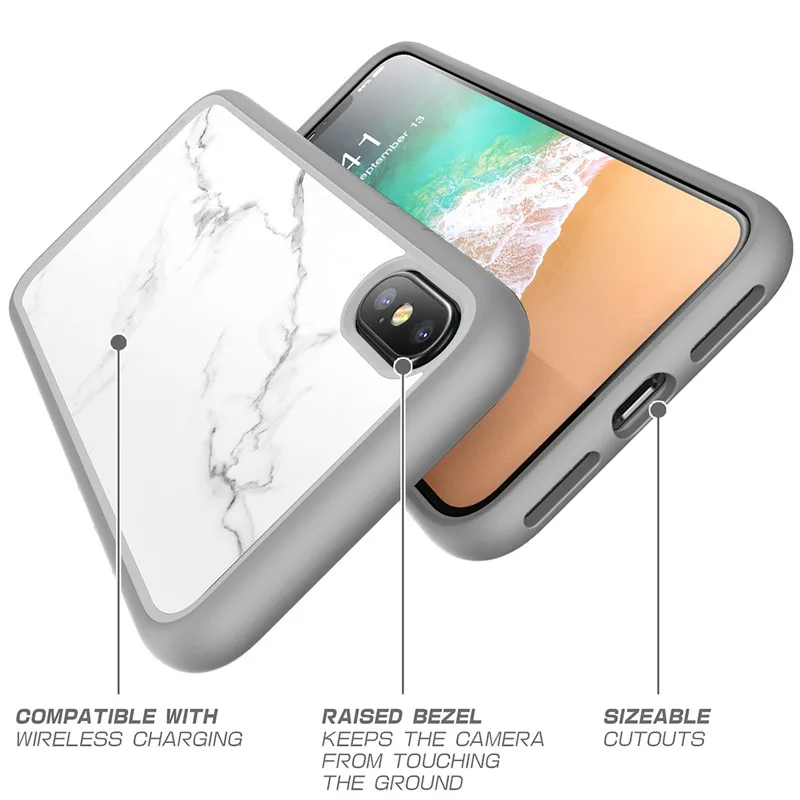 For iphone Xs Max Case 6.5 inch SUPCASE UB Style Premium Hybrid Protective TPU Bumper Marble Back Cover XS |