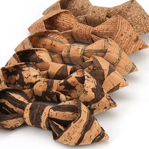 RBOCOTT острый угловой пробковый галстук-бабочка из древесины Мужская Новинка полосатый геометрический узор деревянный галстук-бабочка для мужчин свадебные аксессуары