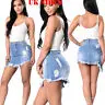Новые модные женские Для женщин Bodycon Стретч рваные карандаш Высокая Талия