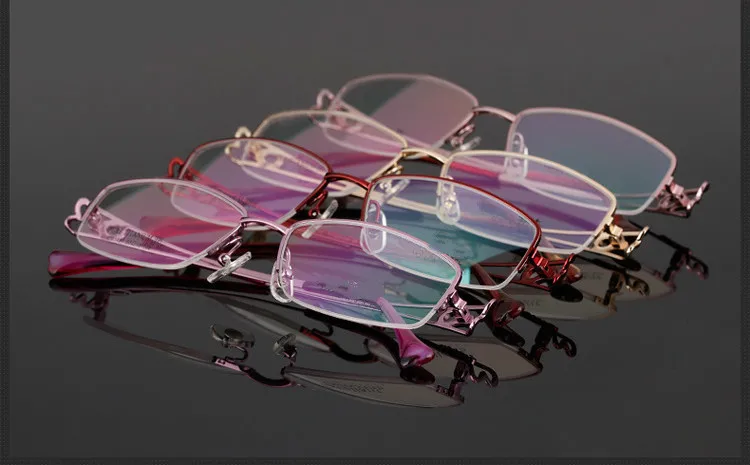 Brightzone ультра-светильник полуобода элегантность чистый титан близорукость Oculos оптическая близорукость по рецепту очки для глаз модная оправа