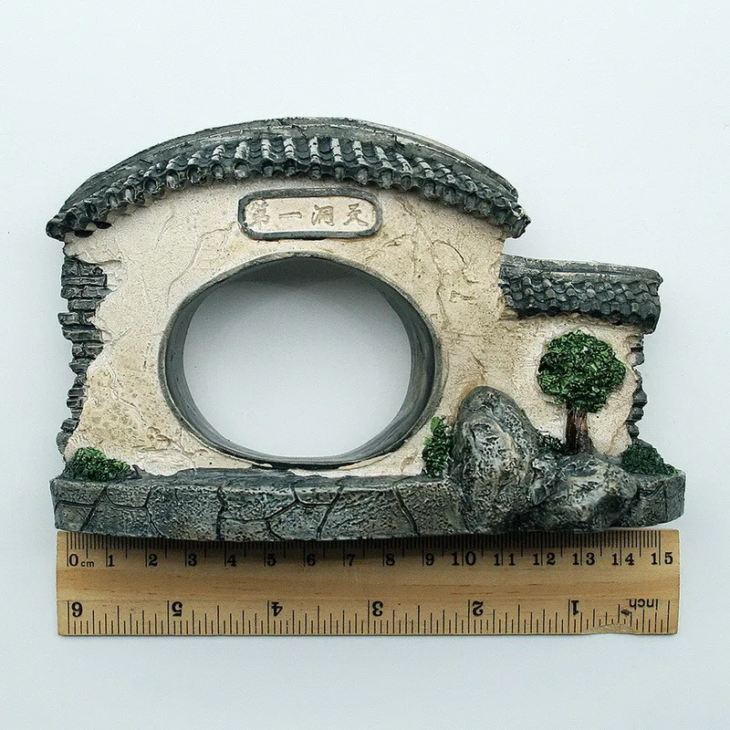 Полезные смолы двери и двор украшения для аквариума традиционного двора