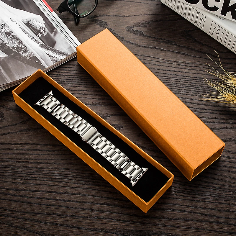 MEIKANGHUI Sport Strap For Apple Watch Band 38mm 42mm Iwatch 3 2 1 Stainless Steel Wrist band Link bracelet Watch band Strap