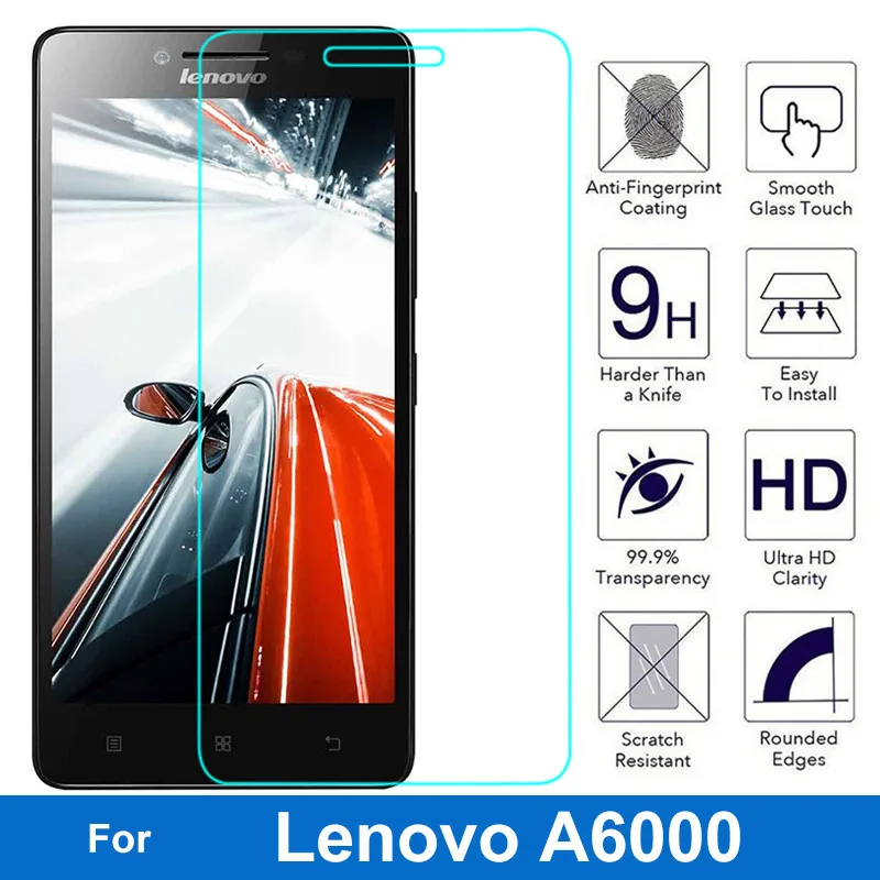Закаленное стекло для Lenovo Lemon A6000 6010 Защитная пленка экрана 0 26 мм 9H 2.5D A6010 Plus|glass screen