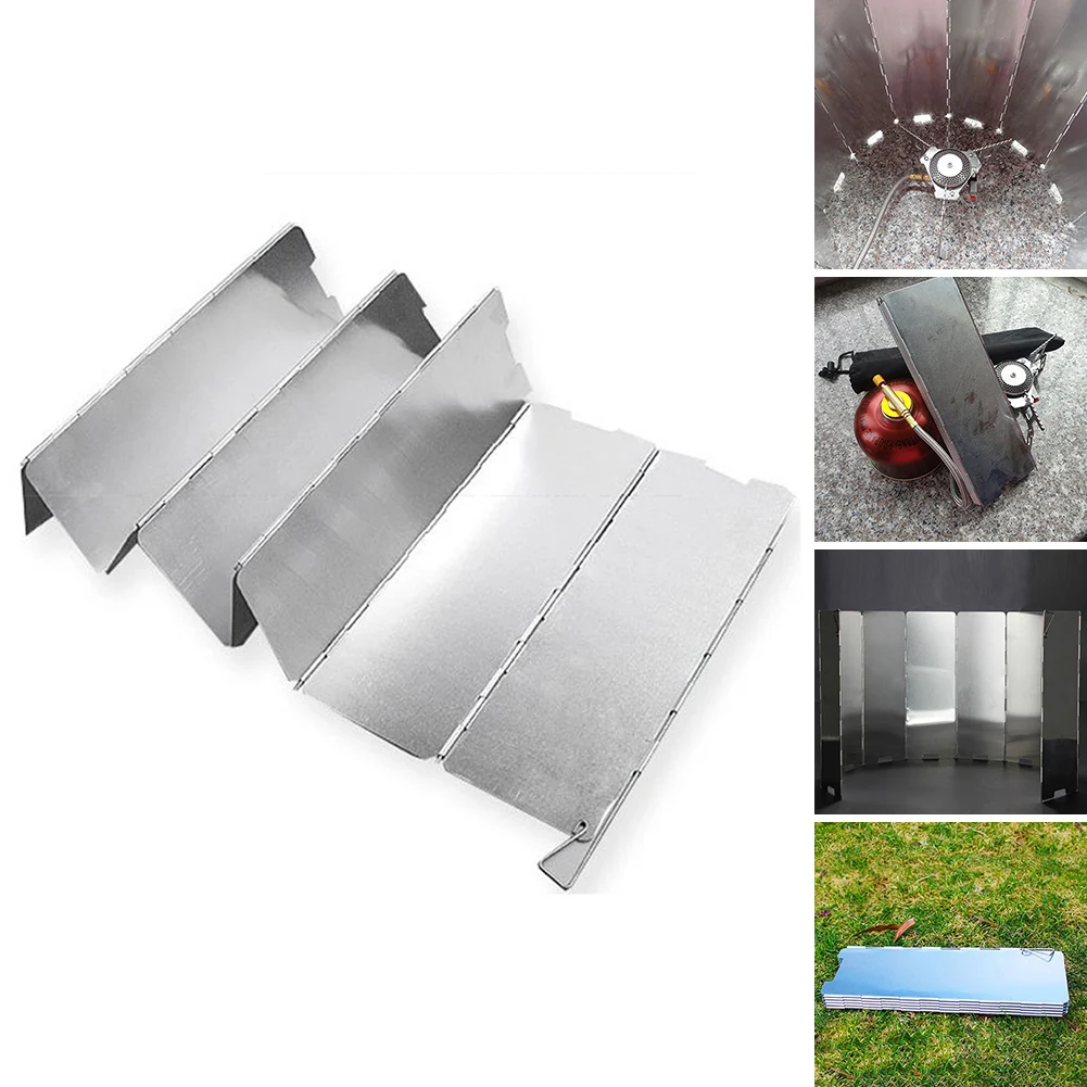 10 пластин Сложите Открытый походная плита ветрозащитный экран плиты Экран