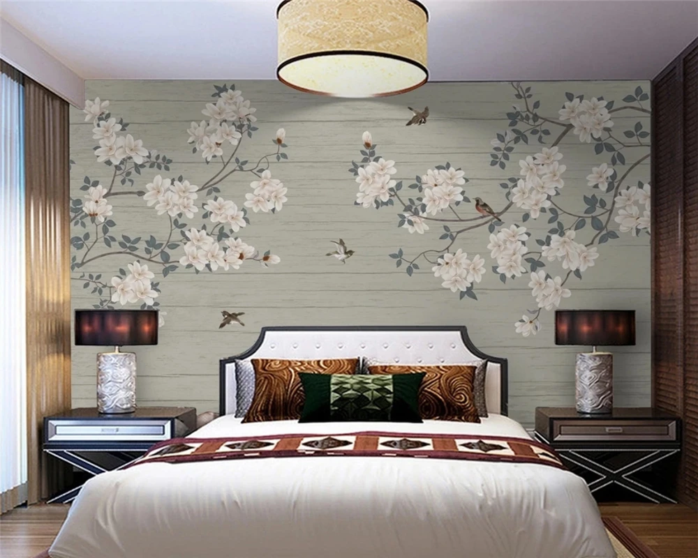 Пользовательские эко обои по индивидуальному заказу ginkgo ручная роспись цветы и