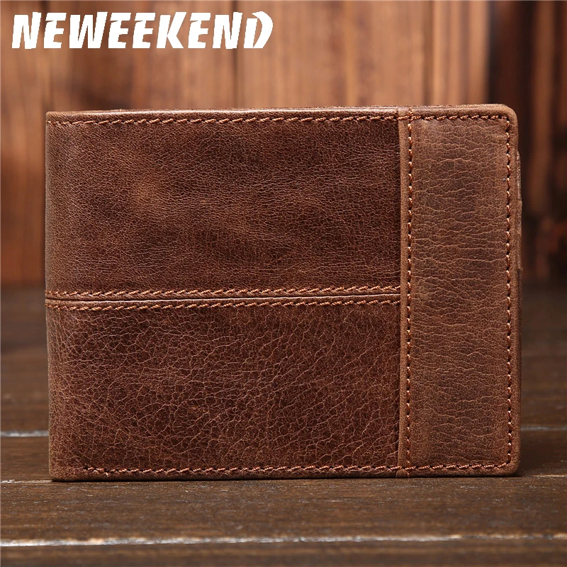 

Father's Day Gift Wallet leather Genuine Cowhide retro soft men can hold cash coins for men hand holding wallet for 8064
