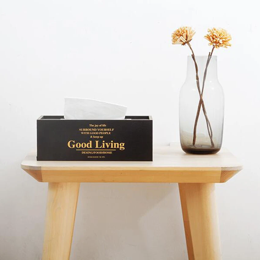 Nordic INS wooden crafts Living room dining decoration ornaments Simple tissue box Home Storage &amp Organization | Дом и сад
